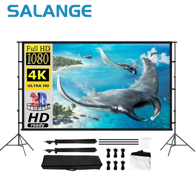 Projector Screen Manufacturer - 120 Inch Home Theater Matte White Stand Tripod