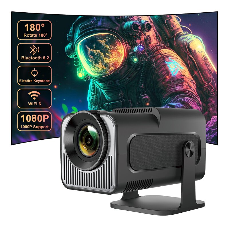 Smart Projector Manufacturer - HY320 Mini Dual Wifi6 BT5.0 4K 720P