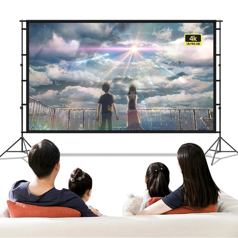 Portable Projection Screen Factory - 100 120in 16:9 4K HD Rear Front