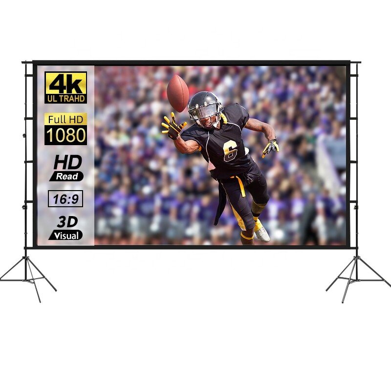 Projector Screen Manufacturer - 120 Inch Home Theater Matte White Stand Tripod