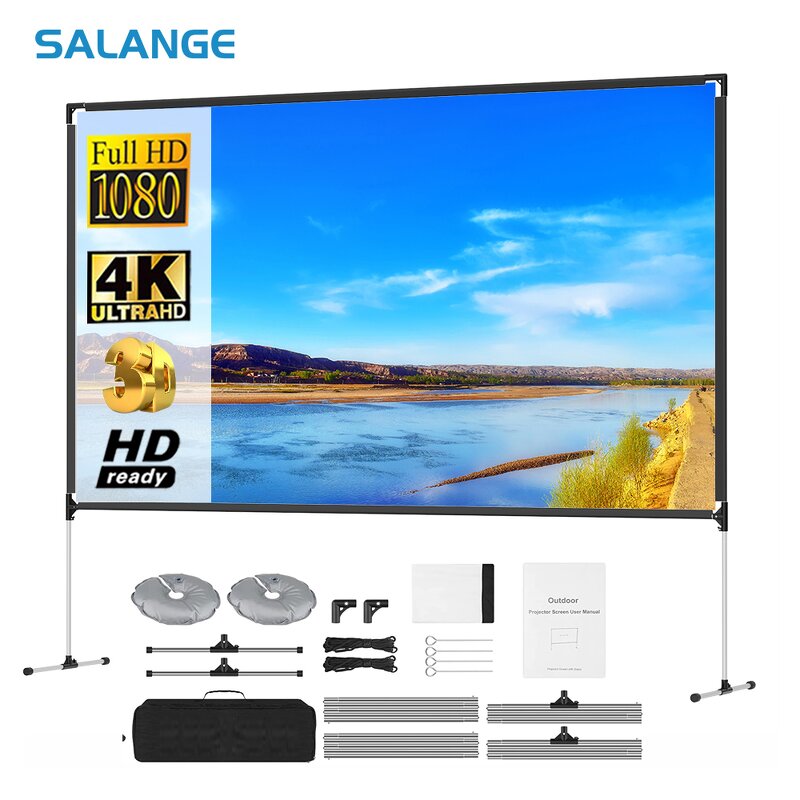 Projection Screen Manufacturer - 100 Inch 16:9 Portable 4K Fast Fold with Stand