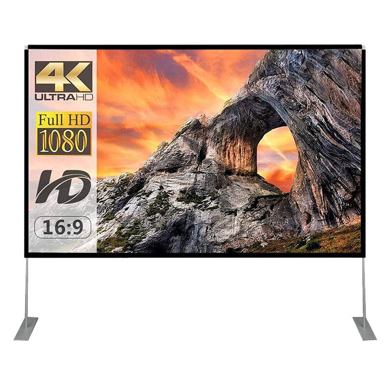 Projector Screen with Stand Manufacturer - Hot Selling 100 120 Inch Portable