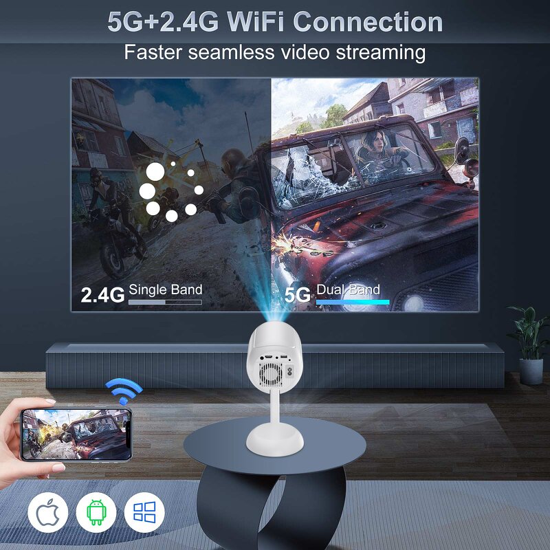 Mini Projector Factory - X5 Pro New Design 720P 240 ANSI Android Quad Core