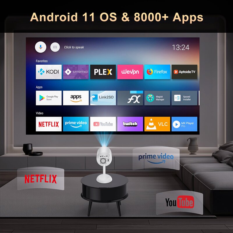 Mini Projector Factory - X5 Pro New Design 720P 240 ANSI Android Quad Core