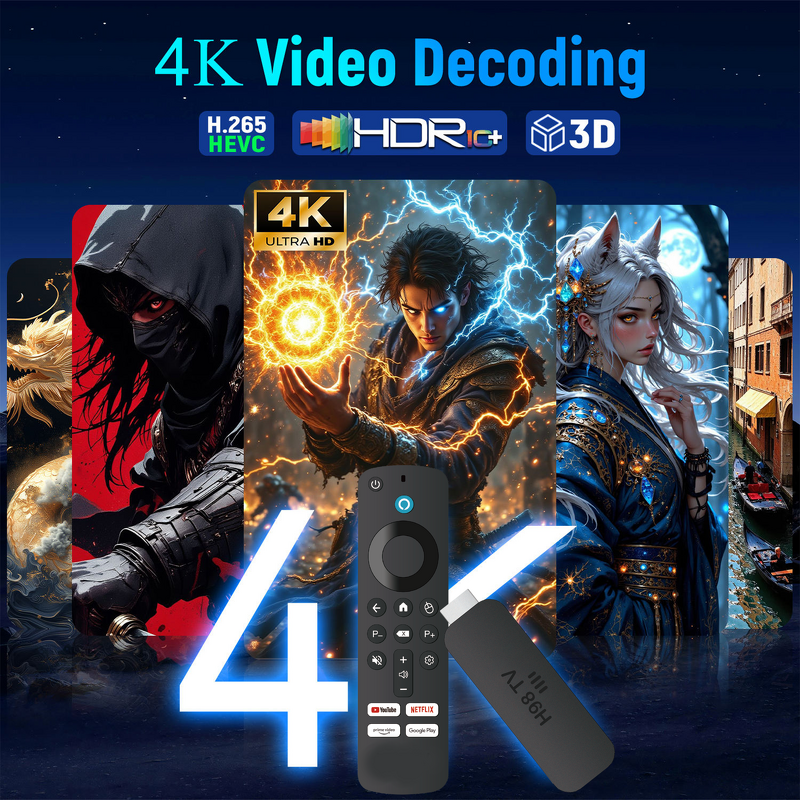 Network Player TV Stick Factory - H98 H618 4K USB Streaming Android 14