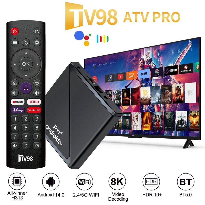 Android TV Box Factory - TV98 Pro Wholesale Smart Onn Android 14 4k