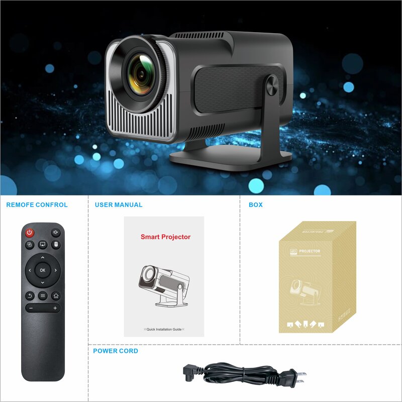 Mini Projector Manufacturer - HY320 Mini Support 1080P 4K Dual WiFi Android