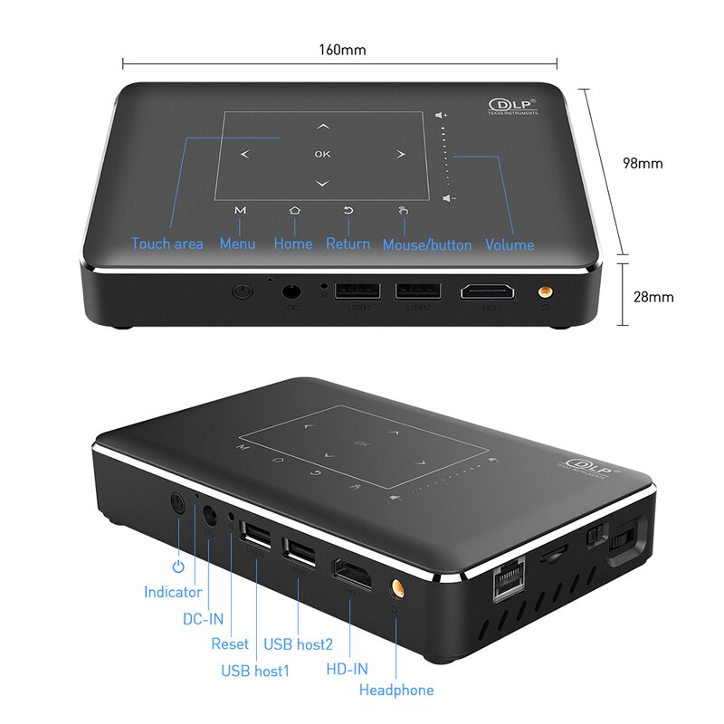 DLP Projector Manufacturer - New Design Android 9.0 4K WiFi Miracast Airplay