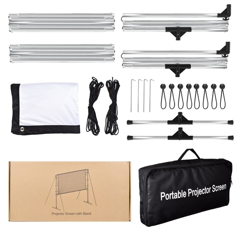 Outdoor Projection Screen Factory - 16:9 with Stand 100 Inches Portable Cinema