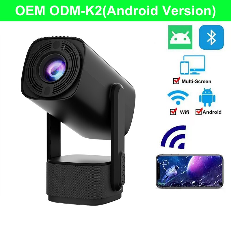 Mini Projector Manufacturer - K2 Android 11 5000mAh 160 ANSI Lumens 4K