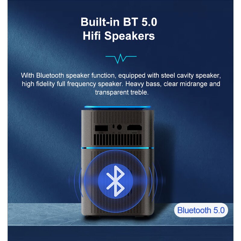 DLP Projector Factory - P22 New Arrival 7000mAh 4K LED 5G WiFi