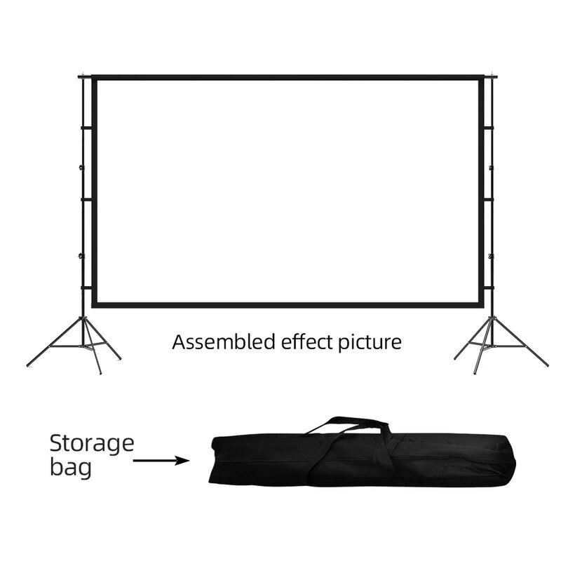 Portable Projection Screen Factory - 100 120in 16:9 4K HD Rear Front