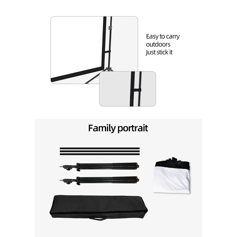 Portable Projection Screen Factory - 100 120in 16:9 4K HD Rear Front