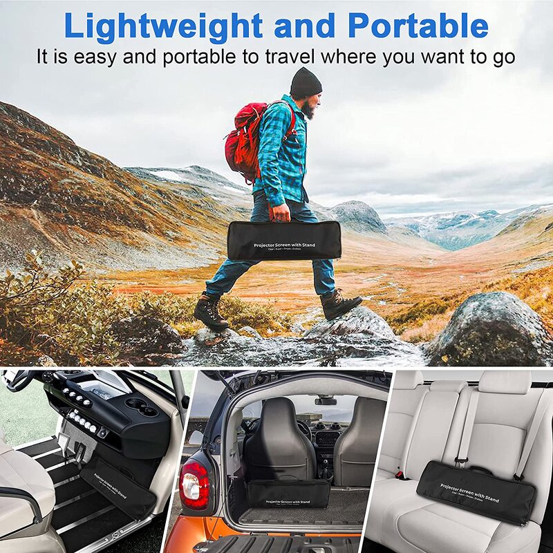 Projection Screen Manufacturer - 100 Inch 16:9 Portable 4K Fast Fold with Stand