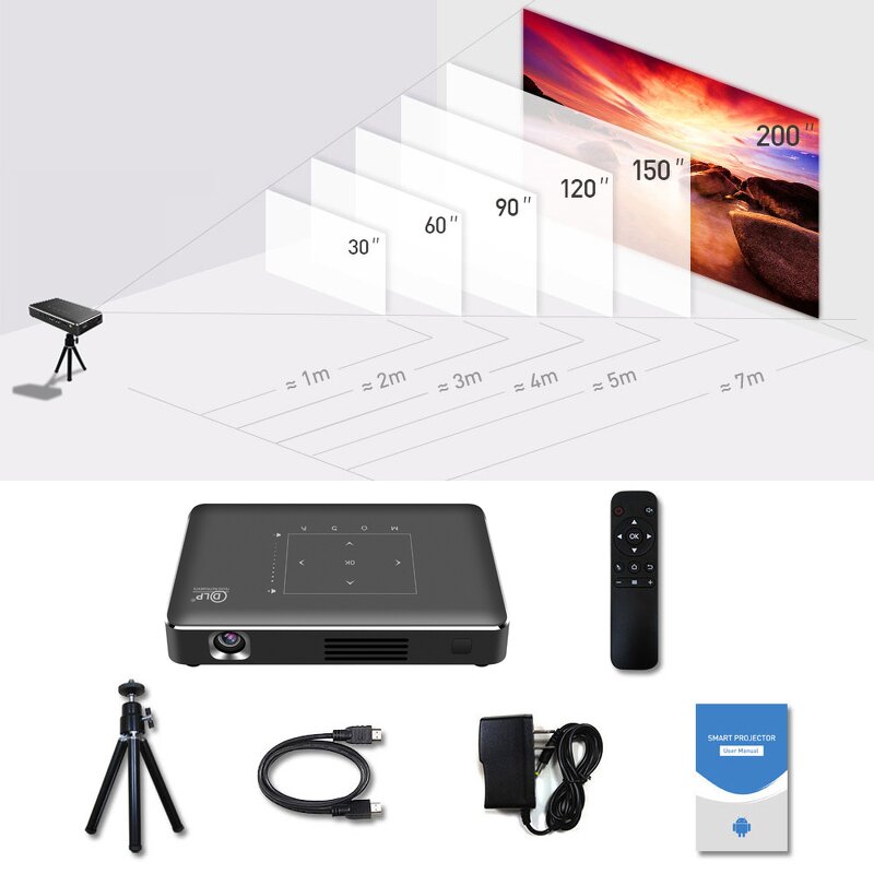 DLP Projector Manufacturer - New Design Android 9.0 4K WiFi Miracast Airplay