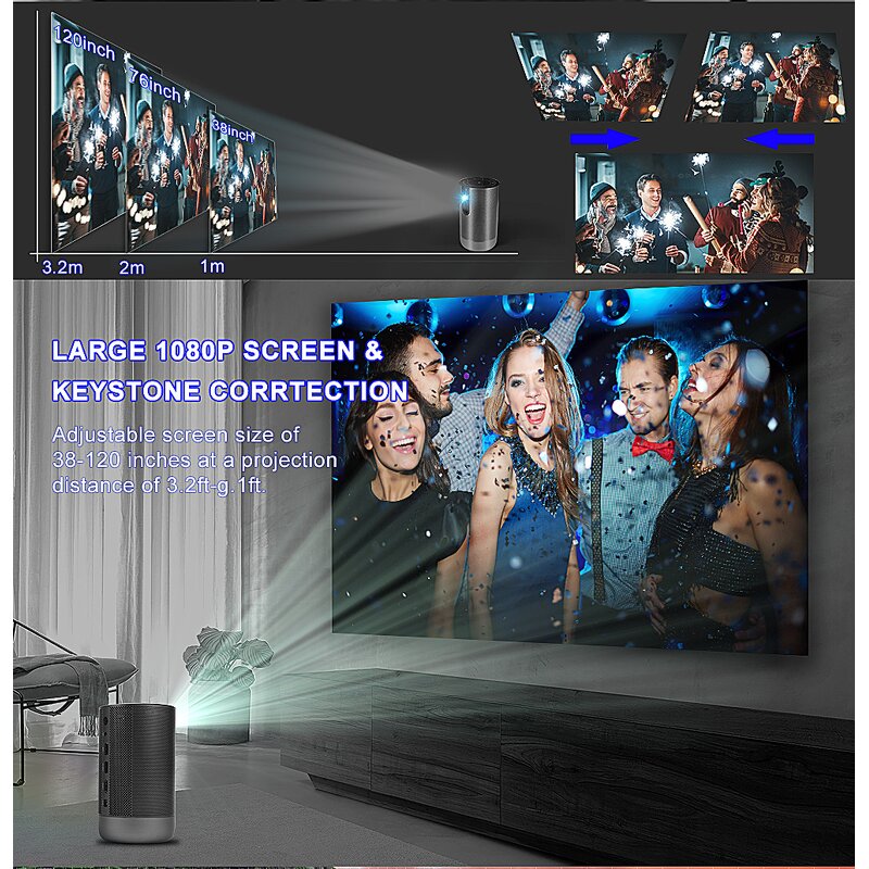 DLP Projector Manufacturer - P9 Mini Pocket 1080P Support 4K Android 7.1