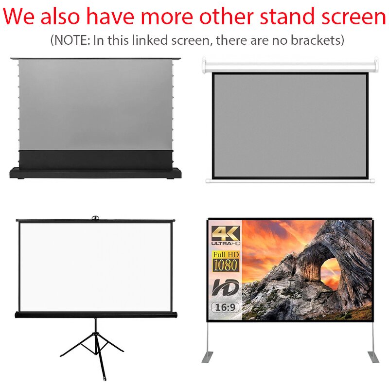Projector Screen Factory - 120 150 Inch Polyester Portable Outdoor Movie