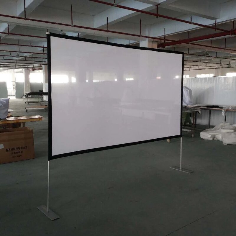 Projector Screen with Stand Factory - 100 Inch Portable 16:9 4K HD Outdoor