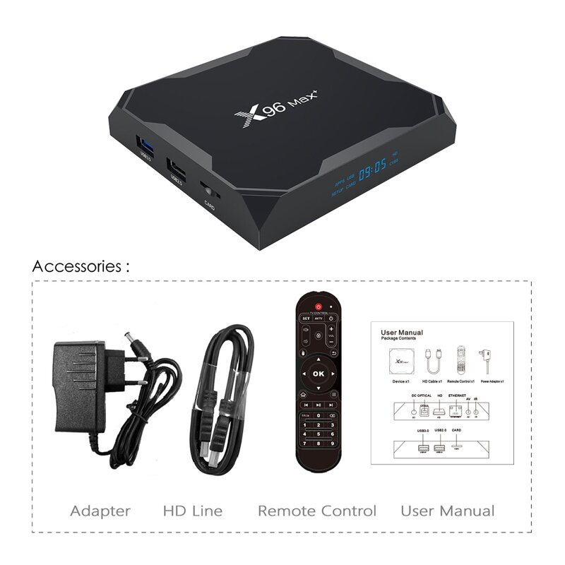 Smart Home TV Box Manufacturer - X96max Hot Sell Android 9.0 S905X3 Quad Core