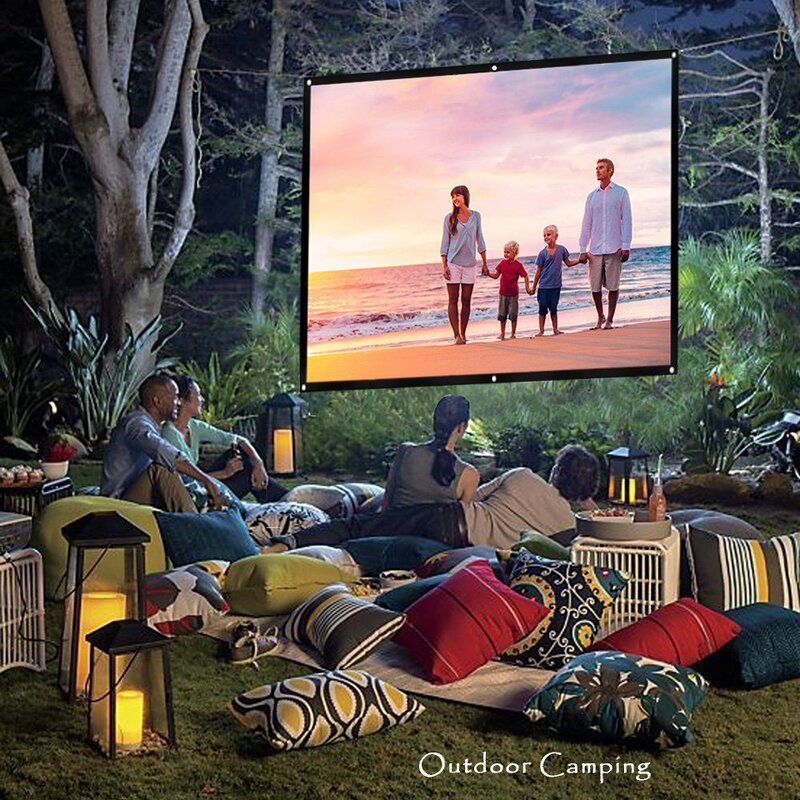 Projector Screen Factory - 120 150 Inch Polyester Portable Outdoor Movie