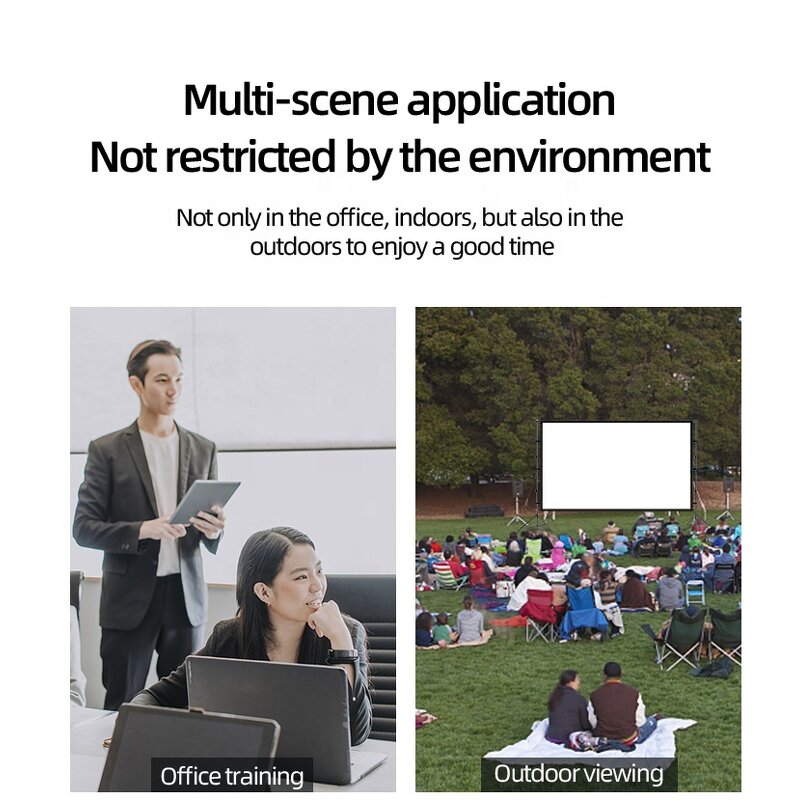 Projector Screen Manufacturer - 120 Inch Home Theater Matte White Stand Tripod