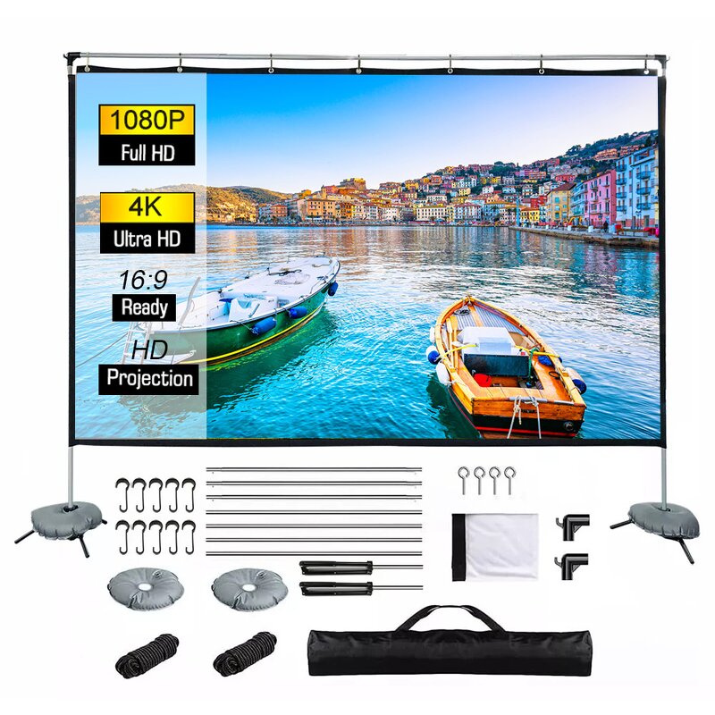 Projection Screen Factory - Wholesale Fast Folding 120 Inch 4K Portable