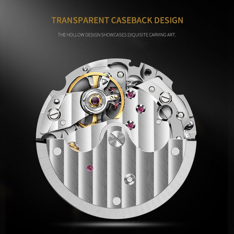 Mechanical Wristwatch Factory - Switzerland Luxury Fashion Leather Strap Waterproof