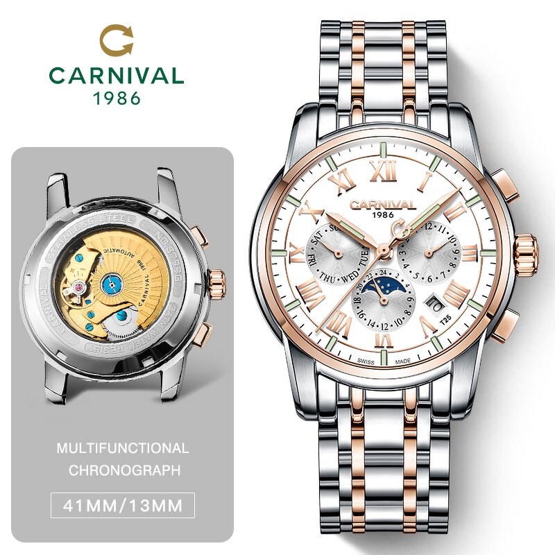 Tourbillon Watch Factory - Luxury Men's Green Dial Luminous Automatic