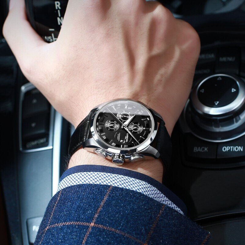 Mechanical Wristwatch Factory - Switzerland Luxury Fashion Leather Strap Waterproof