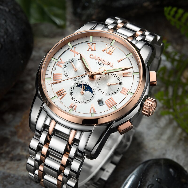 Tourbillon Watch Factory - Luxury Men's Green Dial Luminous Automatic