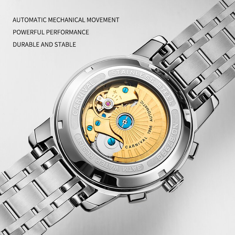 Tourbillon Watch Factory - Luxury Men's Green Dial Luminous Automatic