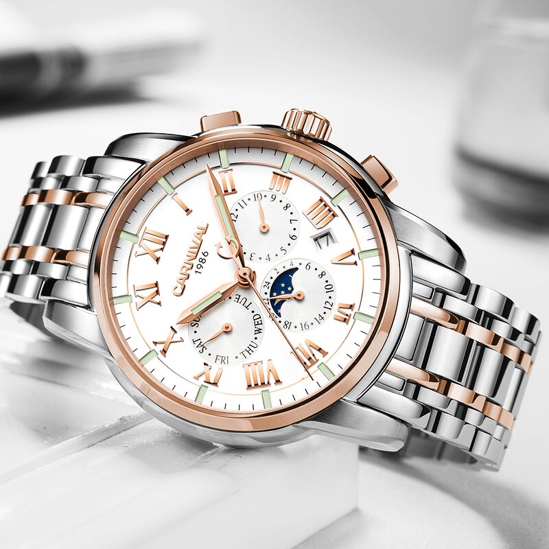 Tourbillon Watch Factory - Luxury Men's Green Dial Luminous Automatic