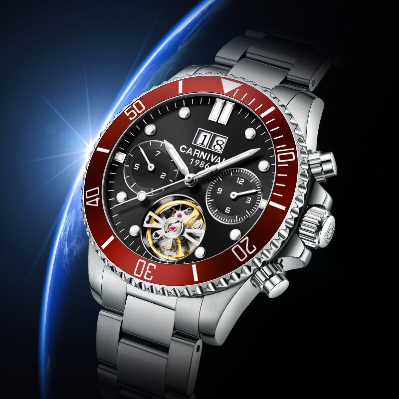 Skeleton Watch Manufacturer - Carnival Luxury Automatic Transparent Back Dial