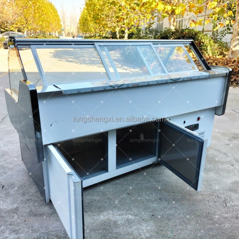 Meat Display Case Manufacturer - OEM/ODM Curved Glass Double Temperature