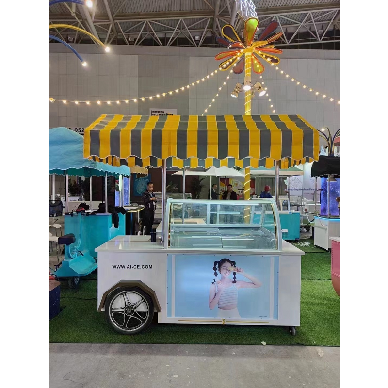 Ice Cream Cart Manufacturer - OEM/ODM Cabinet Trolley Towable Food
