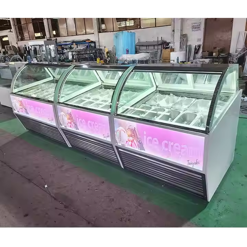 Ice Cream Showcase Manufacturer - OEM/ODM Haagen-Dazs Air Cooler 12-Pan