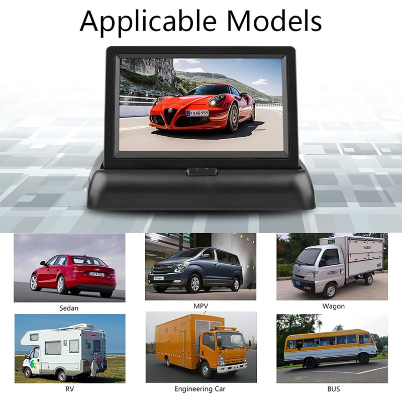 Car Rear View Monitor Factory - Private Label Foldable 4.3 Inch