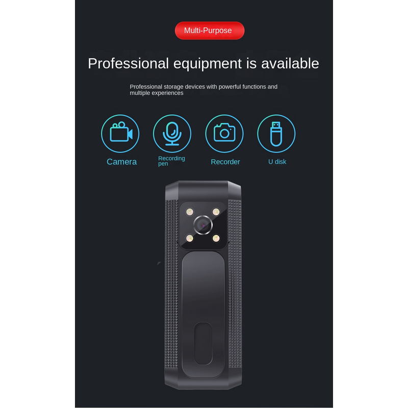 Sports Camera Recorder Factory - Private Label Clip-On with LED