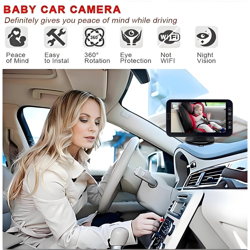Baby Smart Monitor Supplier - OEM Rotating Backseat Camera