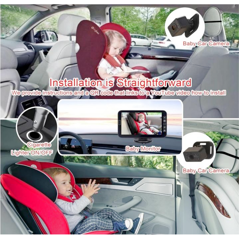 Baby Smart Monitor Supplier - OEM Rotating Backseat Camera