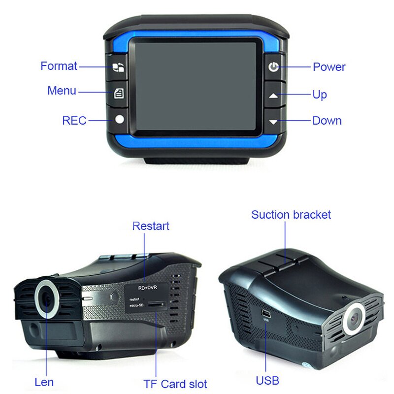 Car DVR Factory - Private Label Single-Lens with Radar Detector