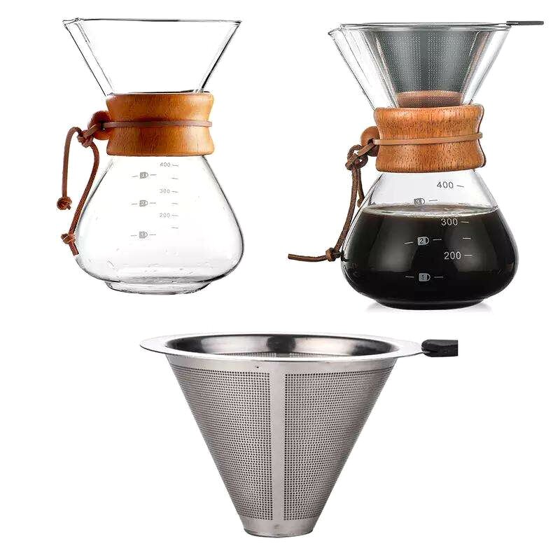 Coffee Pot Manufacturer - OEM/ODM Glass Pour Over Wood Neck