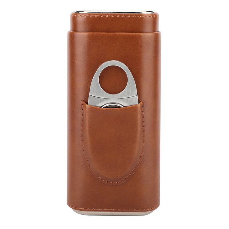Cigar Cutter Manufacturer - OEM/ODM Metal 3 Finger Leather Case