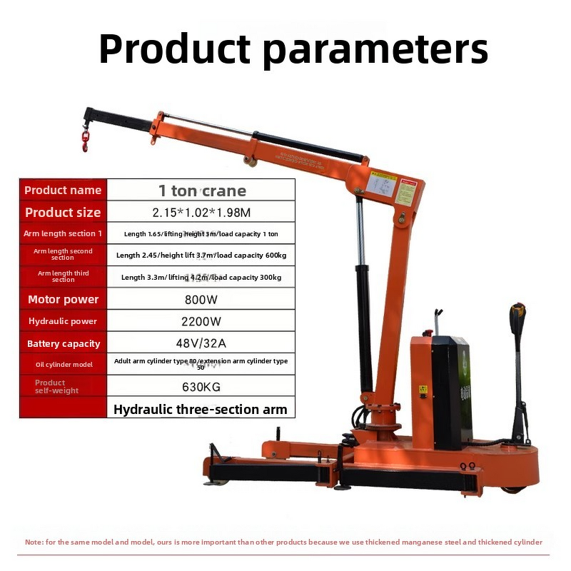 Electric Mobile Crane Manufacturer - OEM/ODM 1-Ton 2-Ton Hydraulic Lifting