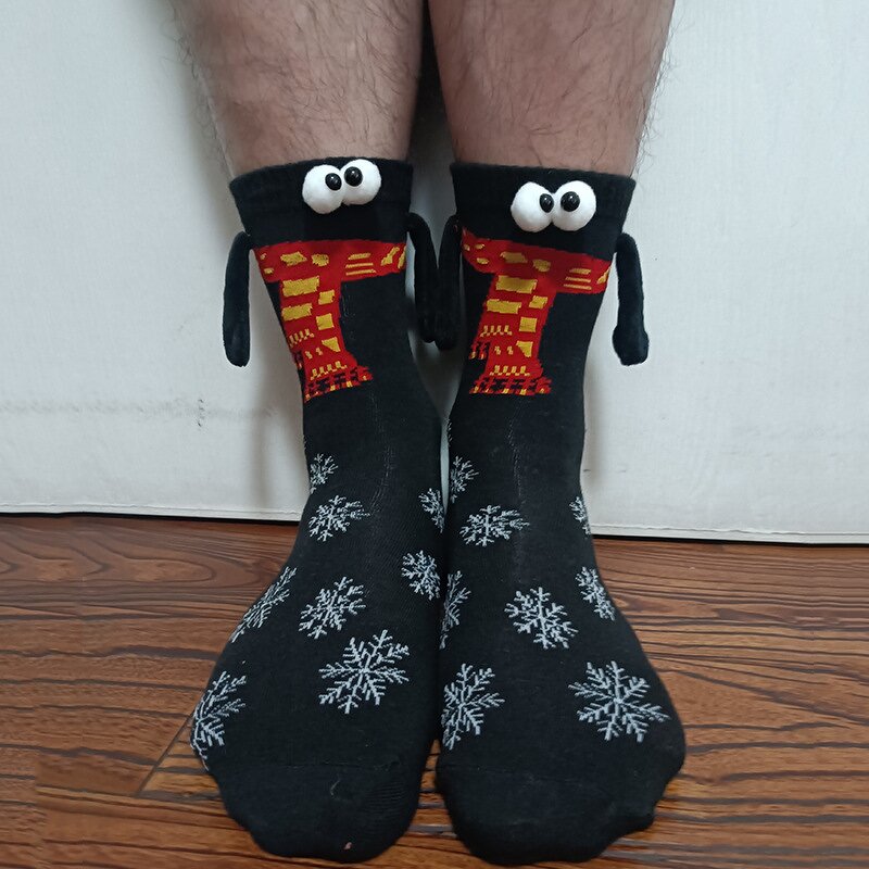 Couples Socks Supplier - Custom Magnetic Arms Christmas