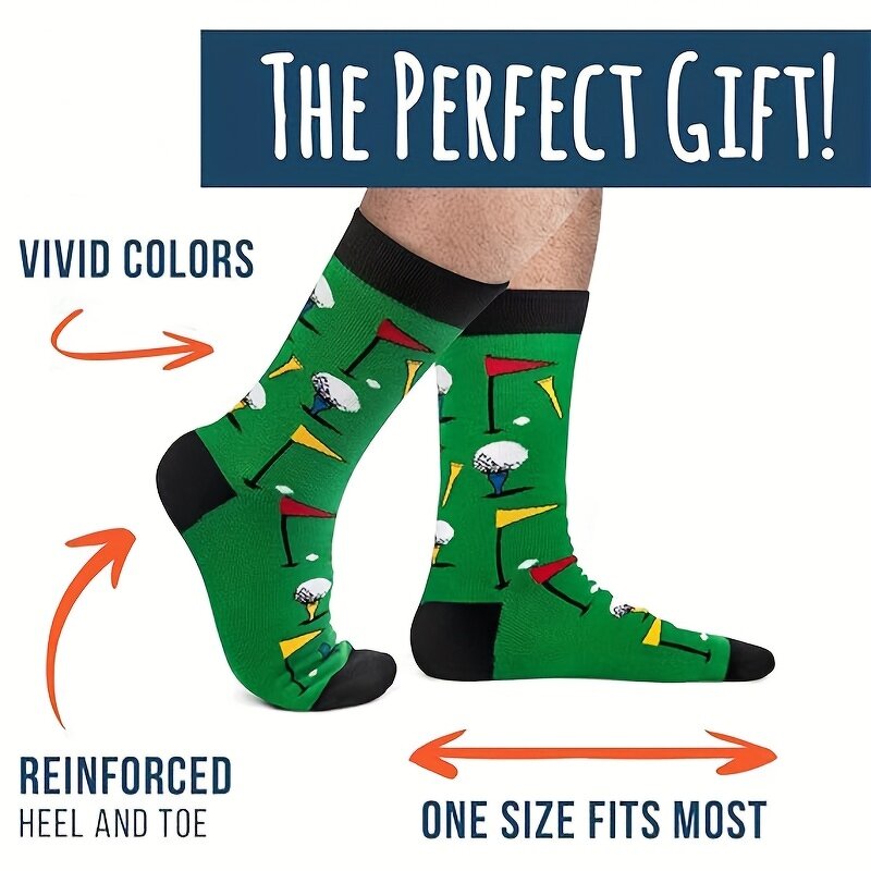 Golf-Themed Socks Factory - Bulk Breathable Creative Jacquard