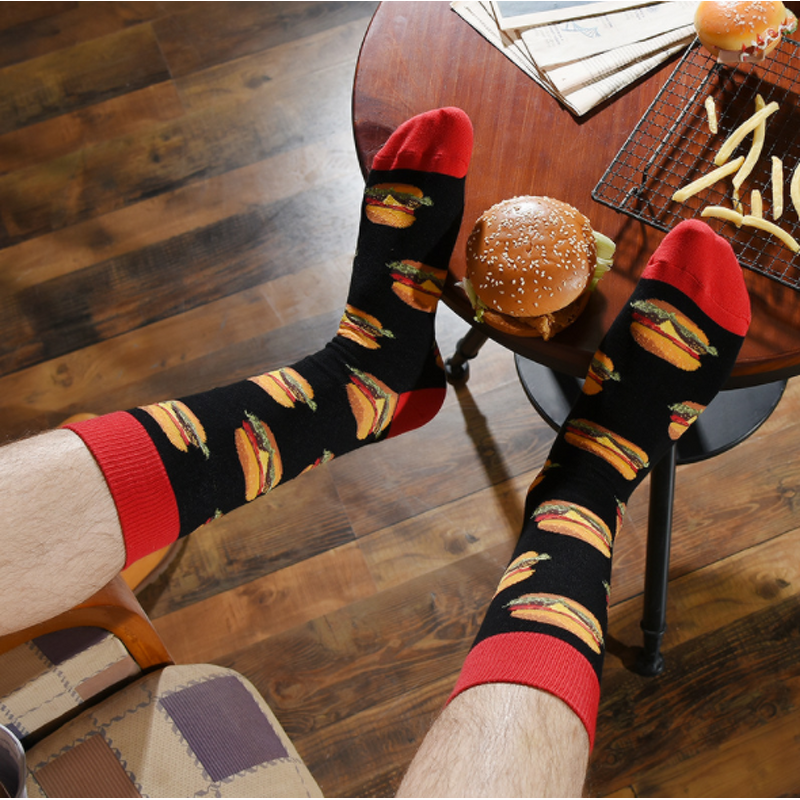 Funny Socks Manufacturer - OEM Big Size Alien Food Print