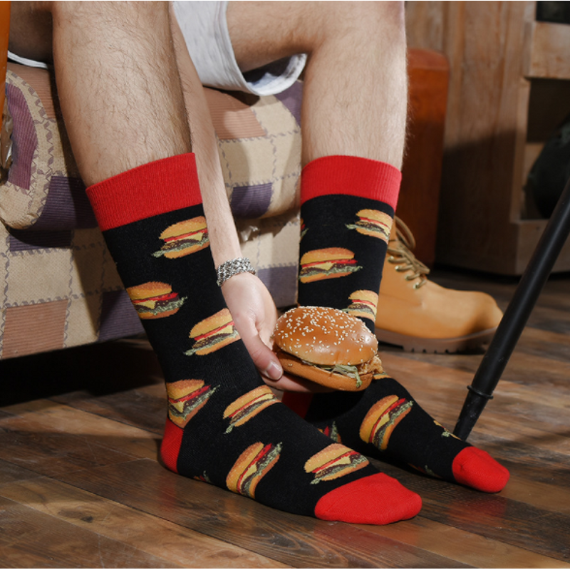 Funny Socks Manufacturer - OEM Big Size Alien Food Print