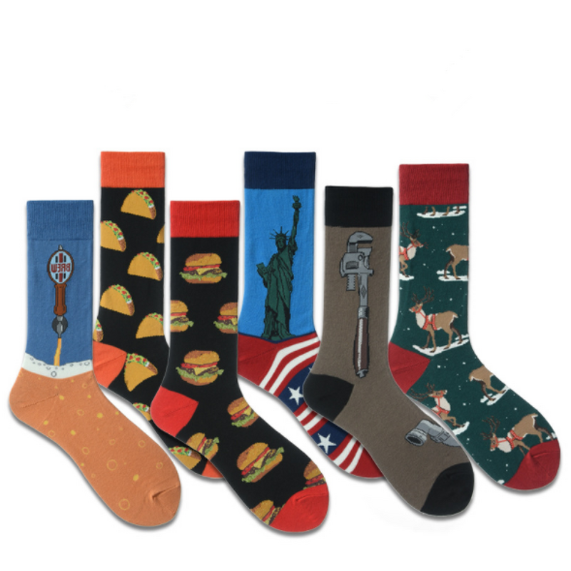 Funny Socks Manufacturer - OEM Big Size Alien Food Print