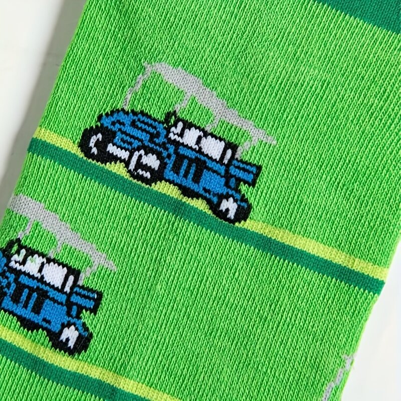 Mid-Calf Socks Supplier - Custom Multicolor Golf Pattern